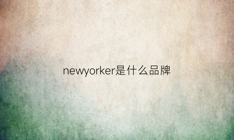 newyorker是什么品牌(newear是什么牌子价格)