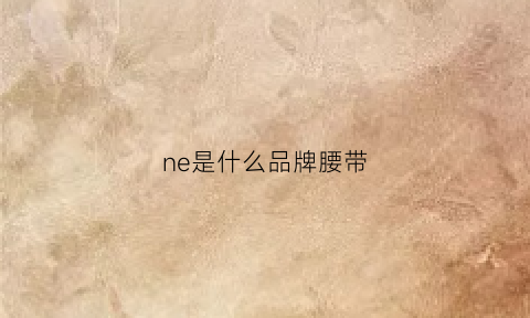 ne是什么品牌腰带