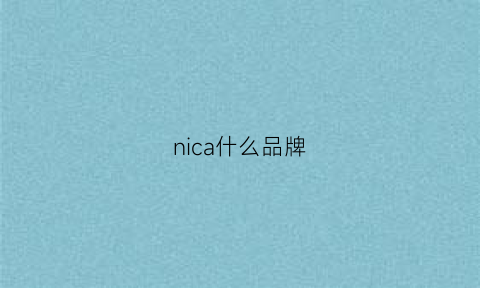 nica什么品牌(nic是什么牌子)