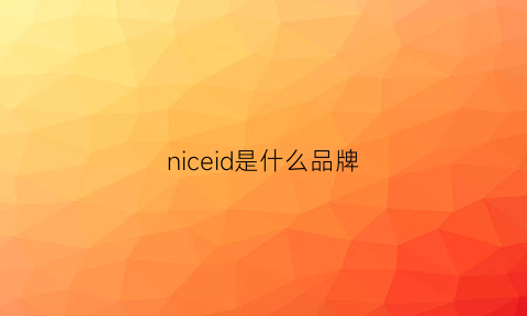 niceid是什么品牌(nice是什么牌子)