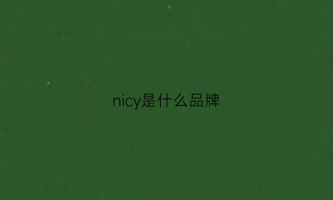 nicy是什么品牌