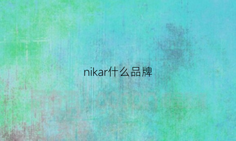 nikar什么品牌(niksa是什么品牌)