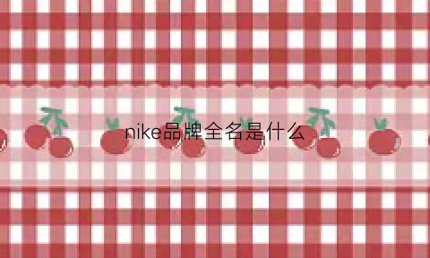 nike品牌全名是什么(nike是什么意思)