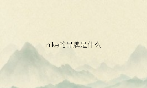 nike的品牌是什么(nike的牌子)