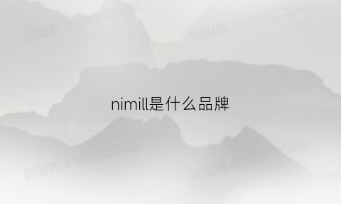nimill是什么品牌(nil是什么牌子)