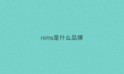 nims是什么品牌(niq是什么牌子)