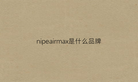 nipeairmax是什么品牌(nimy是什么品牌)