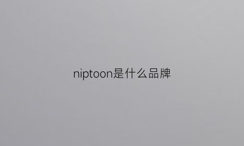 niptoon是什么品牌