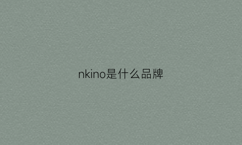 nkino是什么品牌(nkne是什么牌子)