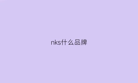 nks什么品牌