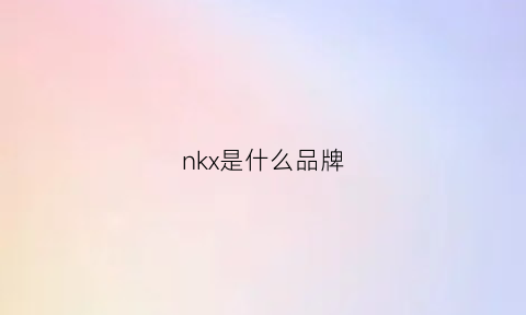 nkx是什么品牌(nkk是什么品牌)