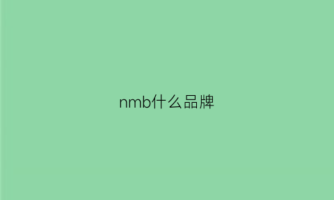 nmb什么品牌(nmlb是什么牌子)