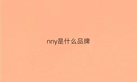 nny是什么品牌(skinny是什么品牌)