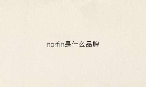 norfin是什么品牌(norden是什么牌子)