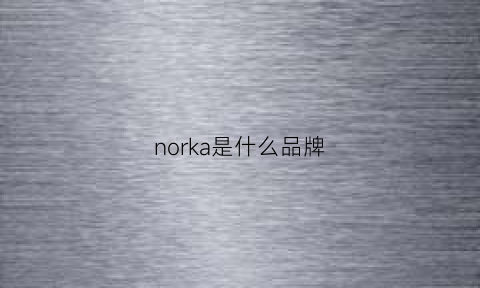 norka是什么品牌(nock是什么牌子)