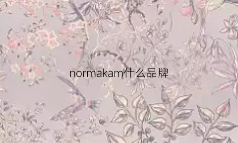 normakam什么品牌(nome是什么品牌)