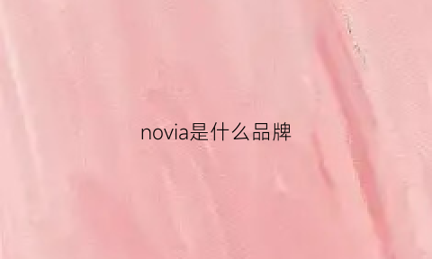 novia是什么品牌(novigo是什么牌子)