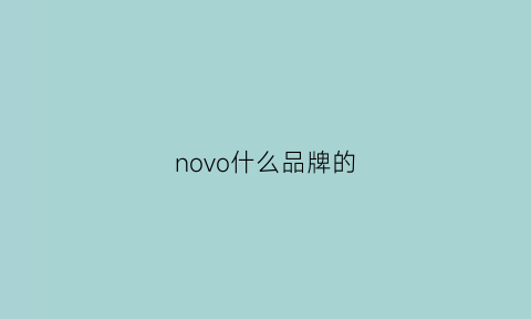 novo什么品牌的