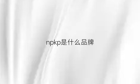npkp是什么品牌