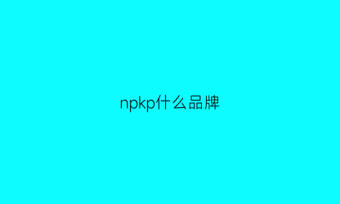 npkp什么品牌