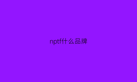 nptf什么品牌(np是什么牌子)