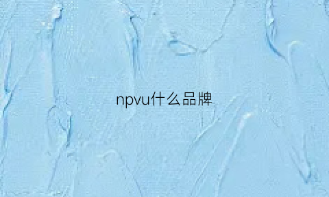 npvu什么品牌(np是什么品牌)