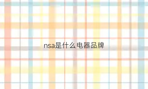 nsa是什么电器品牌