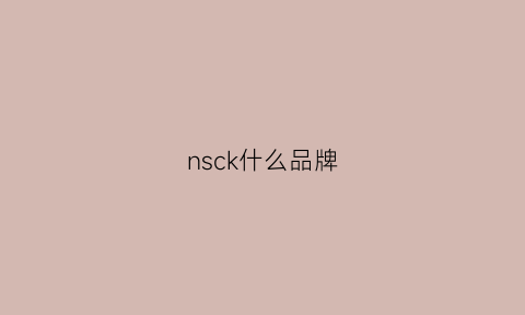 nsck什么品牌(sncnkj是什么品牌)