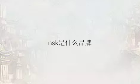 nsk是什么品牌