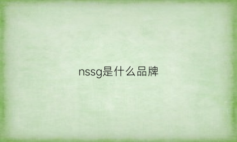 nssg是什么品牌