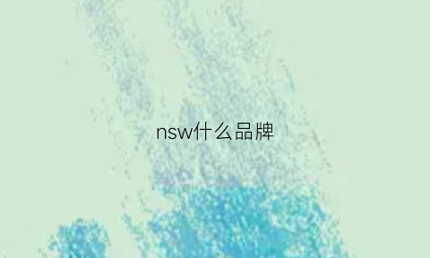 nsw什么品牌(nsl是什么牌子)