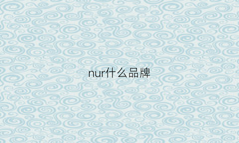 nur什么品牌(nuradri是什么牌子)