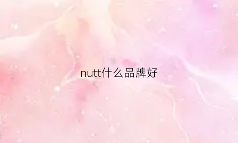 nutt什么品牌好