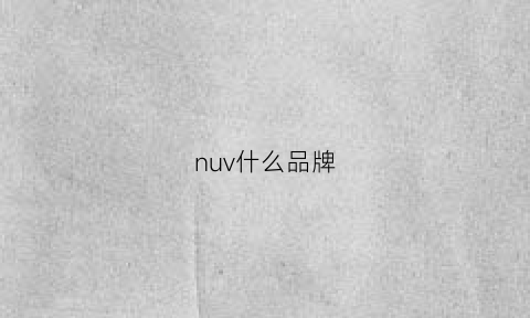 nuv什么品牌(nv是什么牌子)