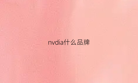 nvdia什么品牌