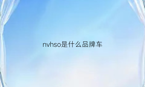 nvhso是什么品牌车