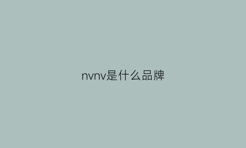 nvnv是什么品牌(nvno是什么品牌)