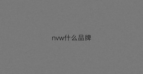 nvw什么品牌(nvh品牌)