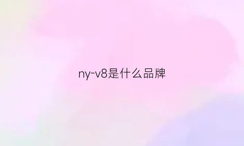 ny-v8是什么品牌(ypnh8是什么牌子)