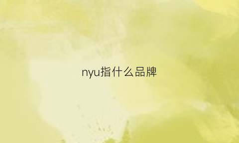 nyu指什么品牌(ny是哪国的品牌)