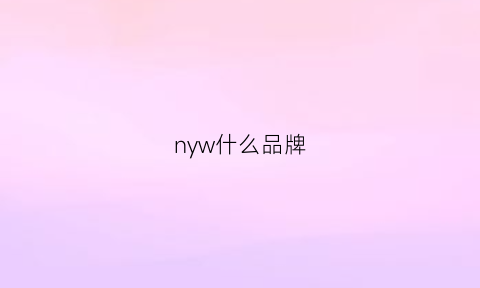 nyw什么品牌(ny是什么牌子百度百科)