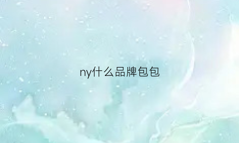 ny什么品牌包包(ny是奢侈品牌吗)