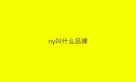 ny叫什么品牌