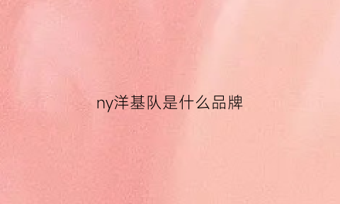 ny洋基队是什么品牌(ny洋基队是什么牌子)