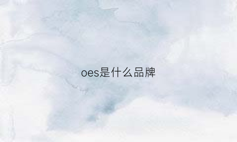 oes是什么品牌(oes是什么牌子)