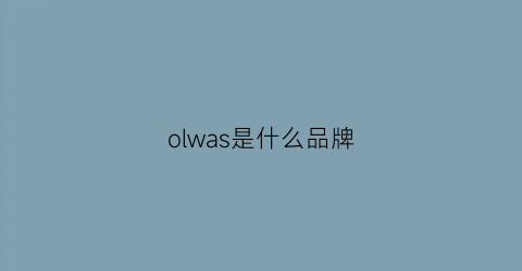 olwas是什么品牌(olwas是什么牌子的包)