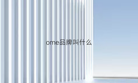 ome品牌叫什么(oumer是什么牌子)