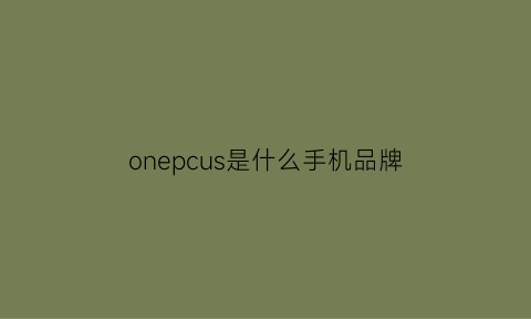 onepcus是什么手机品牌(oneplus是什么品牌手机价格)