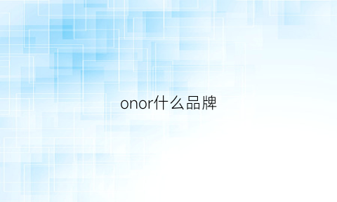 onor什么品牌