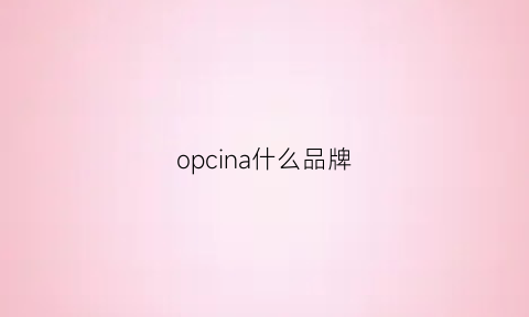 opcina什么品牌(opaicn是哪个厂家的商标)